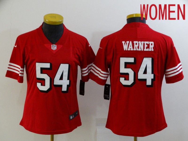 Women San Francisco 49ers #54 Warner Red New Nike Vapor Untouchable Limited 2021 NFL Jersey->san francisco 49ers->NFL Jersey